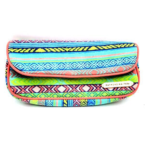 Raymond Waites Cosmetic Bag Multicolored Geometric Design 9x5x2"